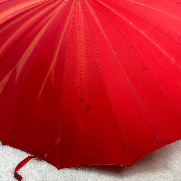 Antique Vintage 1850s Victorian pagoda parasol Lucite handle - 2 umbrellas - Picture 10 of 15